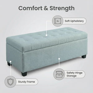 Elegant Tufted Storage Ottoman Bench