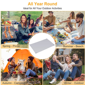 Portable Beach Blanket 4.6’ x 6.6’ Waterproof Foldable Camping Rug Pocket Sandproof Picnic Mat for Camping Picnic Hiking Grass Travel
