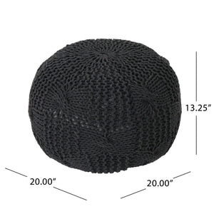 Bordeaux - Knitted Round Pouf