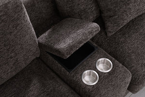 Nyeisha - Piece Upholstered Sofa & Chaise - Coffee