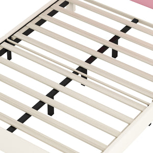 Upholstered Princess Platform Bed With Crown Headboard