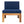 TOPMAX Outdoor 5-Piece Wood Sectional Patio Sofa Set with Blue Cushions