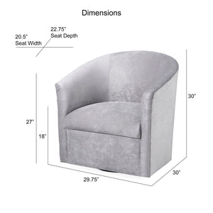 Eden - Swivel Chair With Upholstery And Hardwood Frame