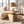 Calder 18' Solid Square Reclaimed Elm Block Plinth Side Table, Heritage Light Natural Brown