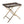 23.5x15.5x24 Brown MDF Tray Table with White Swan Motif and Iron Base