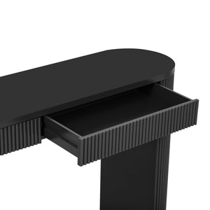 U_STYLE 58.3" Entryway Table with Large Top and Dual Drawers