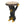 22.17'H Black Dog Side Table Pedestal End Table Stool