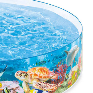 Intex Deep Sea Blue 8ft x 18in SnapSet Instant Above Ground Swimming Kiddie Pool