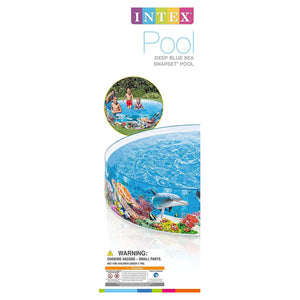 Intex Deep Sea Blue 8ft x 18in SnapSet Instant Above Ground Swimming Kiddie Pool