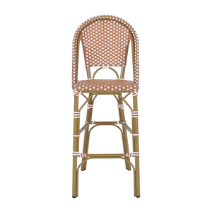 Outdoor PE Rattan French Barstool Set
