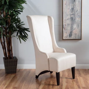 Alight Upholstered Dining Chair With High Back And Birch Wood Legs