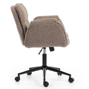 Criss Cross Swivel Desk Chair With Adjustable Armrests & Wheels For Home Office