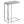 Accent Table, C-Shaped with Tempered Glass - Contemporary & Modern