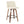 Toriano - Mid-Century Modern Counter Stool, Square Footrest (Set of 2) - Walnut / Cream