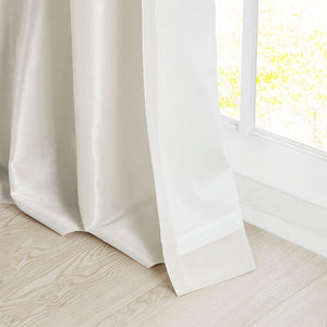 Twist Tab Lined Window Curtain Panel White 50x84