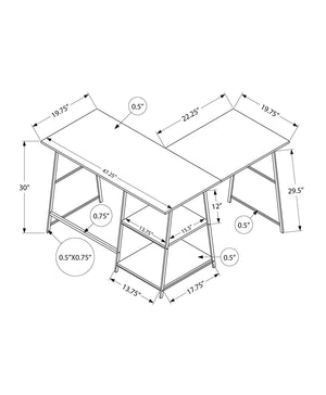 Contemporary L-Shape Corner Computer Desk