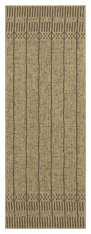 Earth GC_NTL1008 Jute/Black 5 ft. 3 in. x 7 ft. 3 in. Area Rug