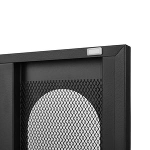 Modern Metal Shoe Cabinet With DoublebSided Doors And Adjustable Partitions