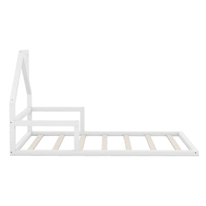Floor Bed With House Shaped Headboard