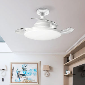 Bulb-Type Small Size Ceiling Fan With Retractable Blades