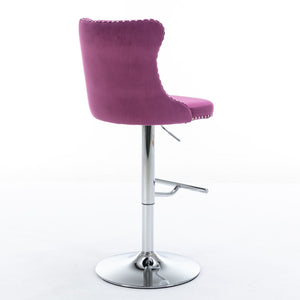 Swivel Adjustable Height Barstools Set of 2
