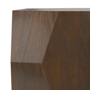 Eisley - Coffee Table With Geometric Design, - Walnut