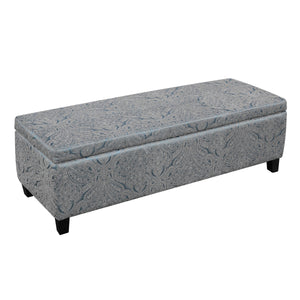 Indoor Jacquard Storage Ottoman Bench