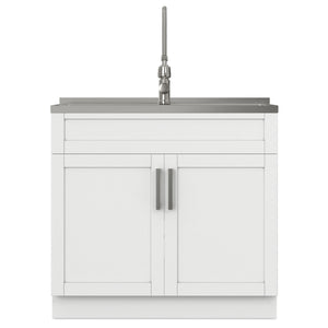 Hennessy - Deluxe Laundry Cabinet With Faucet And Stainless Steel Sink