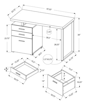 Computer Desk For Home Office, Left or Right Setup with Storage Drawers