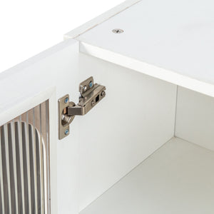 Wall Cabinet with Arched Glass Door and Adjustable Shelves