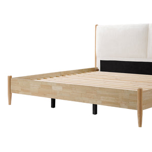 King Natural Wood Bed Frame