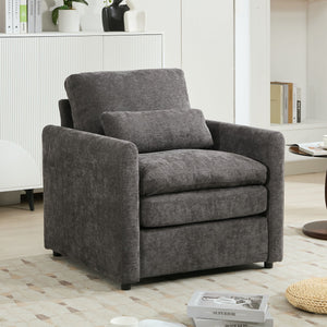 Cozy Upholstered Cushion Armchair For Living Room