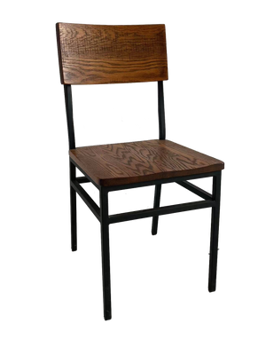 Set of 2 Assembled Commercial-Grade Farmhouse Style Dining Chairs