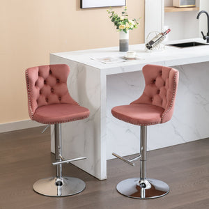 Swivel Adjustable Height Barstools Set of 2