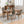 French Style Solid Wood Frame Antique Painting, Hand-Pulled Buckle Decoration Artificial Dining Chair With Nailhead Trim, Wood Legs
