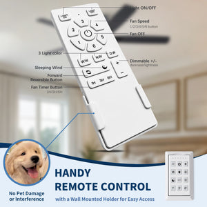 Mordern Flush Mount Ceiling Fan With Light And Remote Control