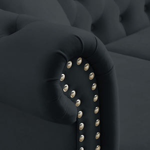 Chesterfield Sofa With Rolled Arms And Nailhead Trim