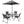 Outdoor Patio Dining Set For 4 People, Metal Patio Furniture Table And Chair Set With Umbrella - Black