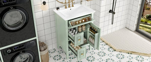 24-Inch Bathroom Vanity with Sink and Solid Wood Cabinet