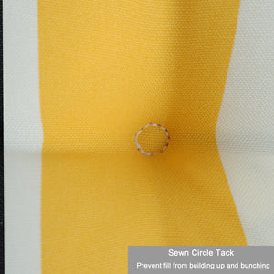 2-Piece High Back Patio Chair Cushion Set, Yellow/White