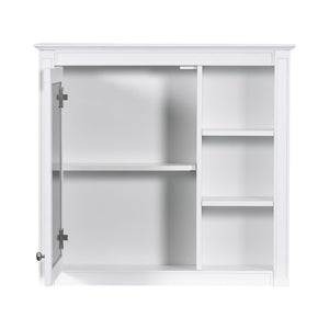 Bathroom Vanity With Medicine Cabinet, Royal Mirror Cabinet, Modern Bathroom Storage Cabinet With 2 Soft Closing Doors And 4 Drawers