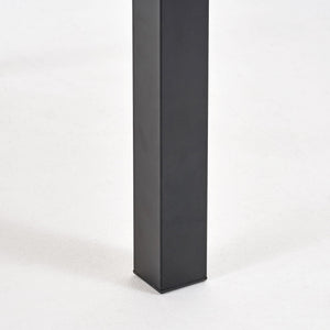 Rectangular Outdoor Dining Table Tabletop With Iron Legs - Black