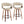 Vintage Mod - Mid Century Modern Fixed Height Counter Stool & Swivel With Round Footrest (Set of 2)