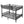 Queen Over Queen Bunk Bed With Ladder And Storage Shelf - Black