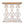 Classic Vintage Wash Console Table With Wood Top - Brown / Antique White