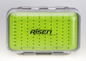 Waterproof fly boxes with green silicone insert