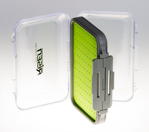 Waterproof fly boxes with green silicone insert