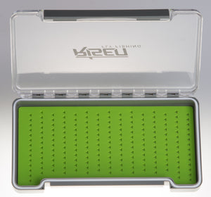 Waterproof fly boxes with green silicone insert