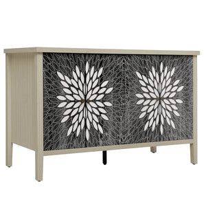 Sideboard Buffet Cabinet with 4 Doors and Adjustable Shelves