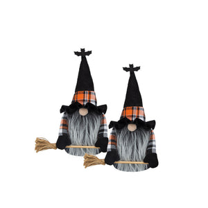 Set of 2, 10.6"H Halloween Gnome Decor